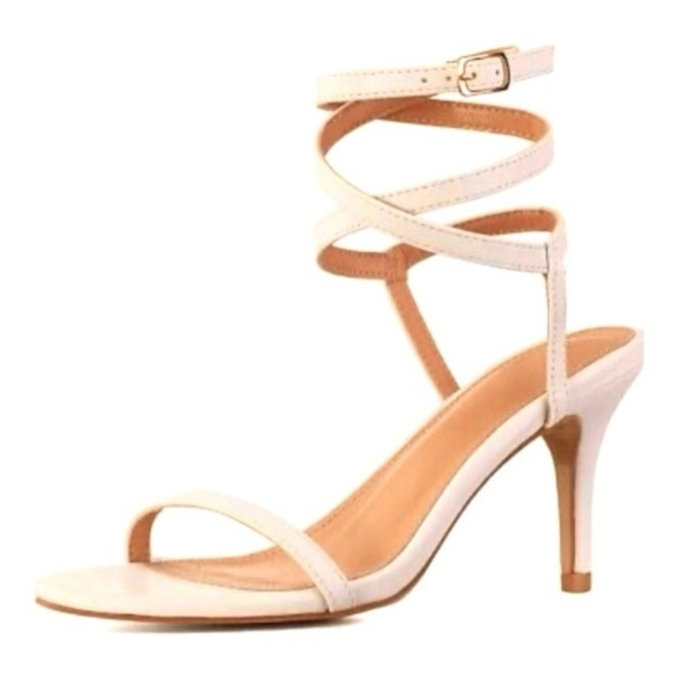 Mysoft Gold Lace Up Strappy Stiletto High Heel Sandals Buckle Sz 9.5 Party Shoe